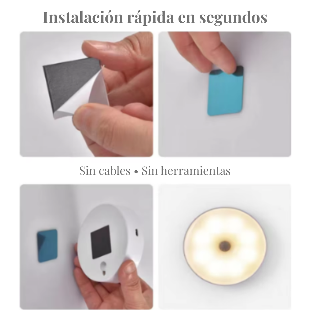 Luz nocturna con sensor de movimiento – Iluminación suave y automática