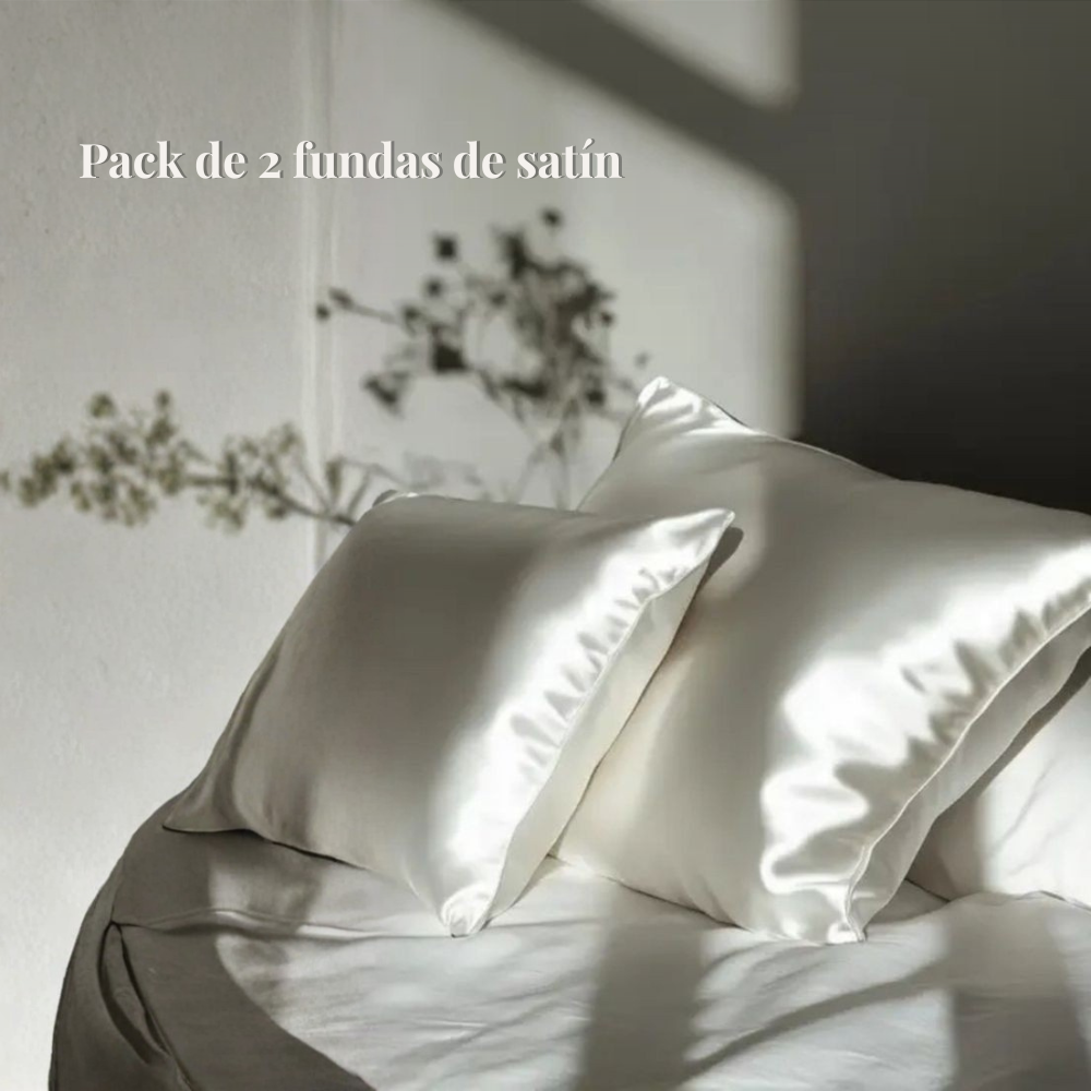 Pack de 2 Fundas de Satín para Almohada | Cabello sin frizz & cuidado de la piel
