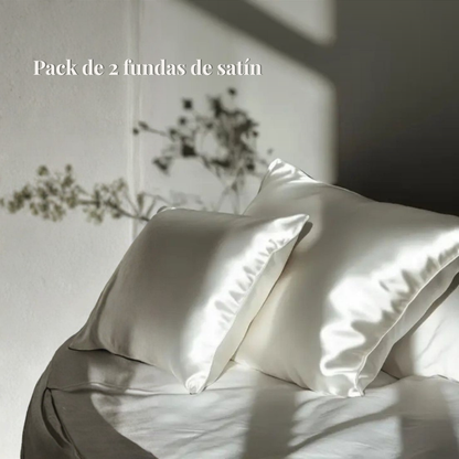 Pack de 2 Fundas de Satín para Almohada | Cabello sin frizz & cuidado de la piel