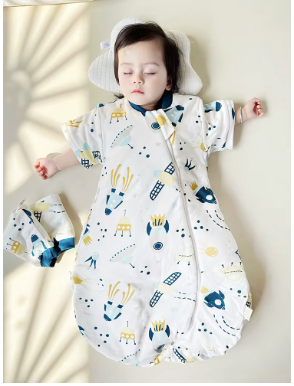 Saco de Dormir Bebé 2.5 TOG con Mangas Desmontables | Algodón Suave 0–3 años