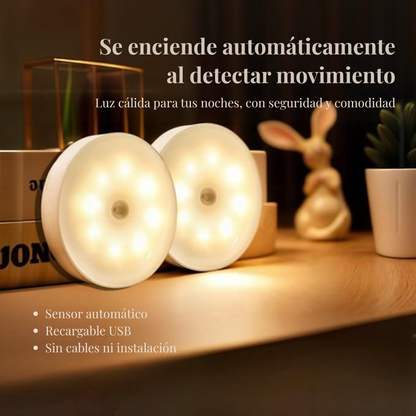 Luz nocturna con sensor de movimiento – Iluminación suave y automática