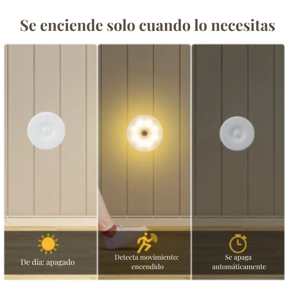 Luz nocturna con sensor de movimiento – Iluminación suave y automática