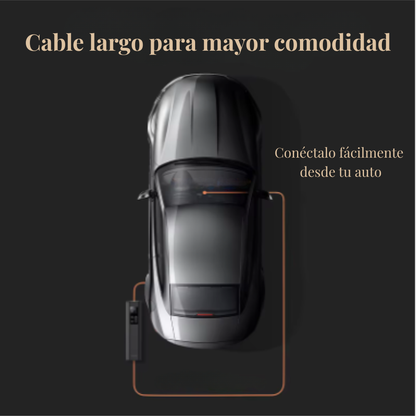 Compresor portátil inalámbrico para auto | Inflador rápido y seguro para viajes