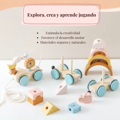 Tren Sensorial de Madera para Bebés