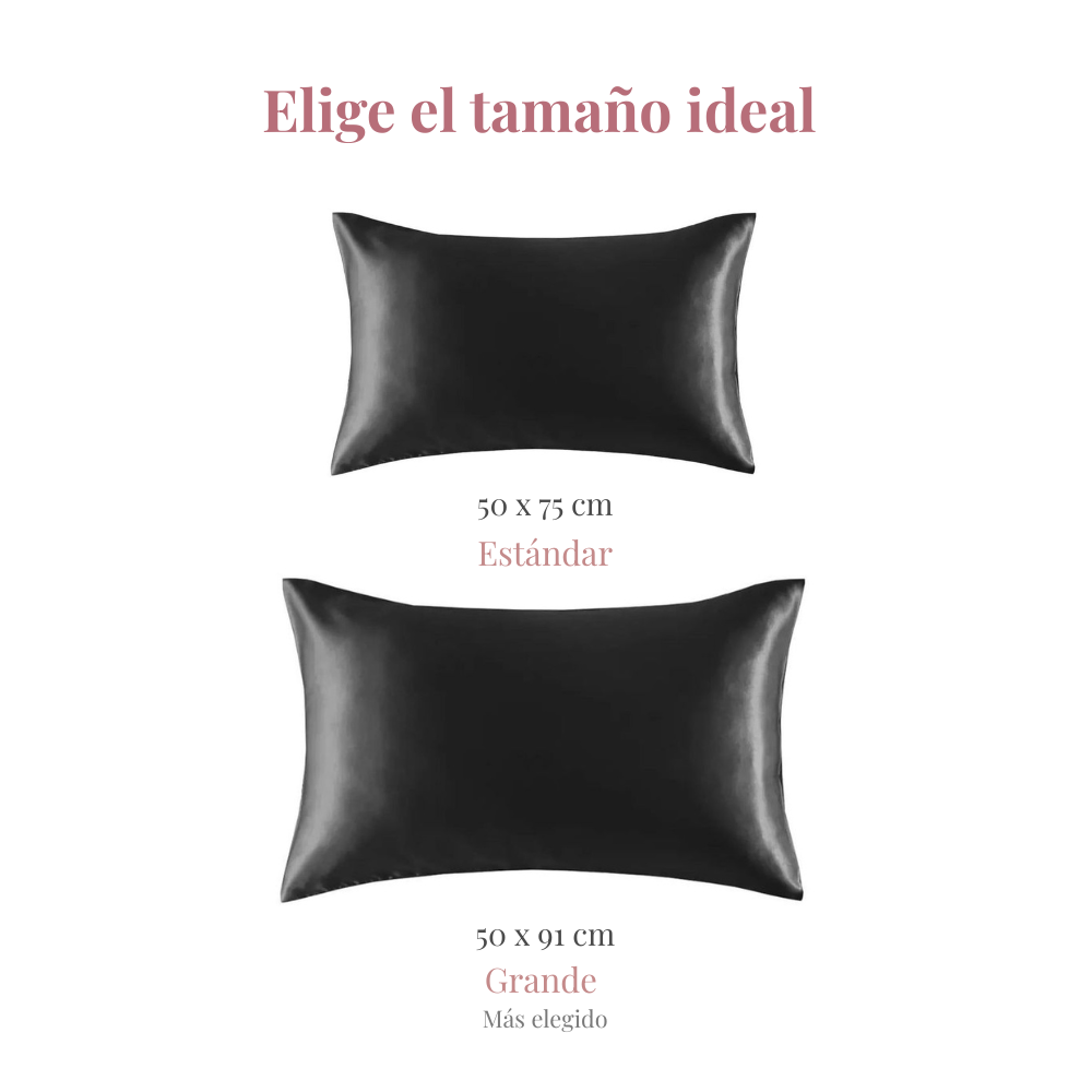 Pack de 2 Fundas de Satín para Almohada | Cabello sin frizz & cuidado de la piel
